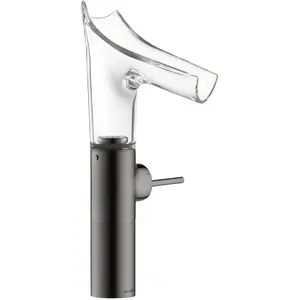 hansgrohe, Robinetterie de salle de bains, AXOR Starck V Mitigeur monocommande de lavabo 220 avec bec verseur en verre pour lavabos a