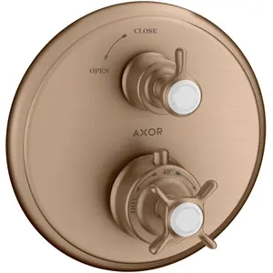 Axor, Robinetterie de salle de bains, Thermostat Montreux encastré avec robinet d'arrêt,1 consommateur