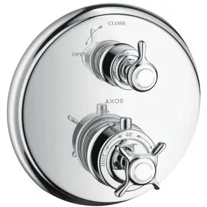 Axor, Robinetterie de salle de bains, Thermostat Montreux encastré avec vanne d'arrêt,1 consommateur