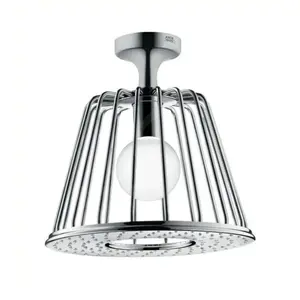 Axor, Pommeau de douche, LampShower 1jet DN 15 m support plafond desig by Nendo chrome (1 Types de jets, 18 l/min) pas cher