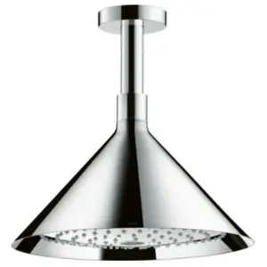 hansgrohe, Pommeau de douche, Douche de tête 240 2jet AXOR DN 15 avec support de plafond desig by Front chrome (2 Types de jets, 16 l/min) pas cher
