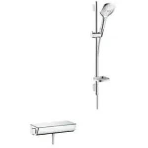 Combi Raindance Select E 120 0,65m/Ecostat Select Chromé Hansgrohe pas cher