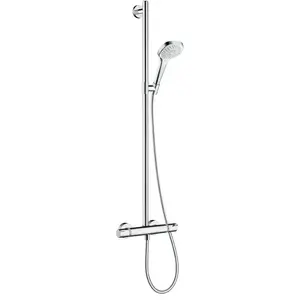Hansgrohe Croma Select E Multi SemiPipe doucheset 100, wit-, chroom pas cher