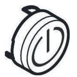 hansgrohe, Robinetterie de salle de bains, HG Bouton-poussoir symbole On/Off blanc