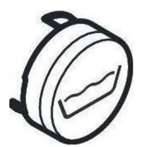 hansgrohe, Robinetterie de salle de bains, HG Bouton poussoir symbole baignoire noir
