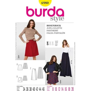 burdastyle Burda Naaipatroon 6980 - Broekrok in variaties