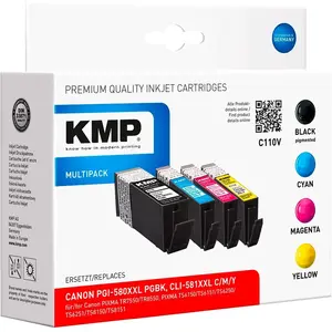 Kmp Cartouche D´encre C110v Multipack Canon Pgi-580/cli-581 Xxl pas cher