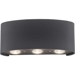 Comparateur de prix : Carlo Wandlamp LED antraciet groot IP54 3000K - Modern - Paul Neuhaus