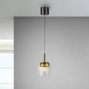 Q-KON Zwarte Hanglamp met Glazen Kap, LED 2700-5000K