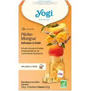 Yogi Tea Infusions à Froid pêche mangue 15 sachets pas cher