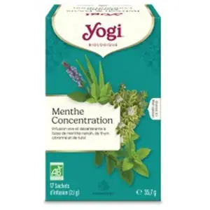 Yogi Tea Menthe concentration 17 sachets pas cher