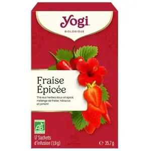 Yogi Tea Fraise épicée 17 sachets pas cher