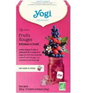 Yogi Tea Infusions à Froid Fruits Rouges 15 sachets pas cher
