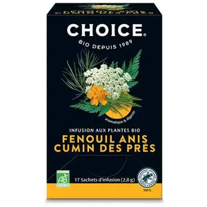 Choice Infusion Fenouil Anis Cumin Bio pas cher
