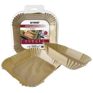 Comparateur de prix : Scanpart Airfryer bakpapier wegwerpbakjes - Vierkant 16x16cm bodem - 1...