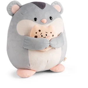 Nici NICI - Knuffel mymochi hamster Shai 27cm met koekje. pas cher