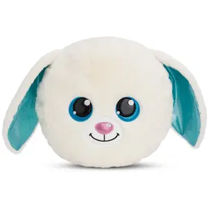 NICI Coussin en peluche GLUBSCHIS lapin Wolli-Dot 32x32cm blanc - Oreiller en peluche doux pour les garçons, les filles, les bébés - idéal pour la maison, la maternelle ou en déplacement pas cher