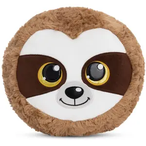 NICI Coussin en peluche GLUBSCHIS paresseux Heywood 32x32cm brun - Oreiller en peluche doux pour les garçons, les filles, les bébés - idéal pour la maison, la maternelle ou en déplacement pas cher