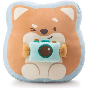 NICI, Coussin pour enfant, Plüschkissen Hund Hiro mit Kamera pas cher