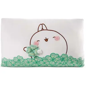 NICI MOLANG 48878 Coussin rectangulaire avec trèfle Blanc 43 x 25 cm pas cher