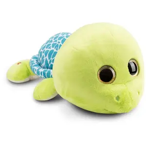Nici Tortue Welloni Ours En Peluche Couché 45 Cm pas cher