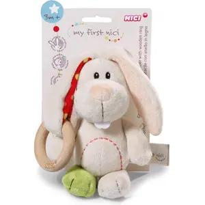 NICI, Jouet à saisir, My First Lapin Tilli avec anneau en bois pas cher