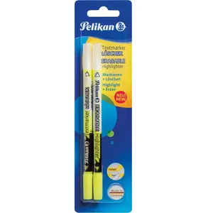 Pelikan blister de 2 surligneurs effacables 456 931428 pas cher