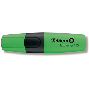 PELIKAN - Surligneur 490, vert fluo, rechargeable pointe biseautée, largeur de tracé: 1,0 - 5,0 mm (nouveau: 940387 / ancien: 963033)