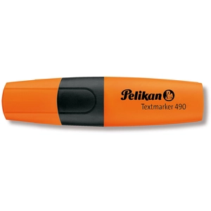 PELIKAN - Surligneur 490, orange fluo, rechargeable pointe biseautée, largeur de tracé: 1,0 - 5,0 mm (nouveau: 940403 / ancien: 963090) pas cher