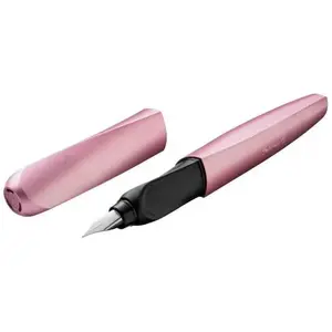 Stylo plume Girly Rose PELIKAN - Twist - Pte Moyenne - Rose-métallique pas cher
