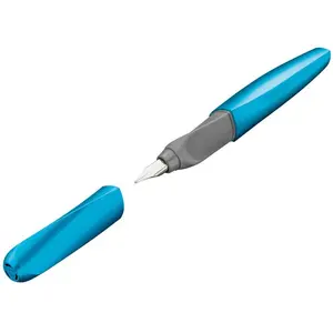 Pelikan Twist Stylo plume Frosted Blue, bleu-m'tallique 0,000000 Noir pas cher