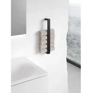 KEUCO Handdoekhouder van metaal, zwart mat, eenarmig, verticaal, 45 cm...Vendu parbol