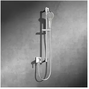 Keuco, Système de douche, IXMO Set de douche 2 mitigeurs monocommande, 1 consommateur avec barre de douche, rosace carr pas cher