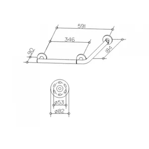 Keuco, Poignées + Aides pour la salle de bain, Poignée coudée PLAN CAR... pas cher