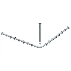 Keuco, Rideaux : accessoires, Set de tringles de douche PLAN pour douche carrée vc pas cher