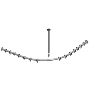 Keuco, Rideaux : accessoires, Set de tringles de douche PLAN pour douche quart de cercle vc pas cher