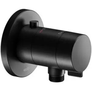 Keuco, Robinetterie de salle de bains, Mitigeur thermostatique de douche IXMO solo UP avec raccord de flexible. Ros rond sw ma