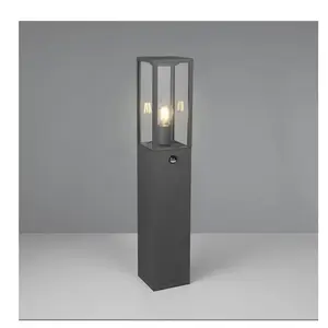 LED Tuinverlichting - Staand Buitenlamp - Trio Onno - E27 Fitting - Bewegingssensor - Spatwaterdicht IP44 - Antraciet - Aluminium
