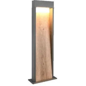 Comparateur de prix : Potelet extérieur LED 11W 3000K imitation bois - Trio - Salmon