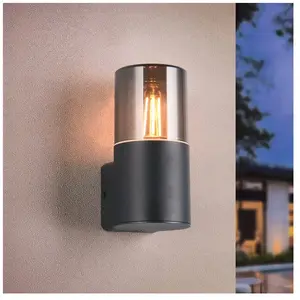 TRIO HOOSIC - Wandlamp - Zwart mat - excl. 1x E27 4W - Buitenverlichti...Vendu parbol