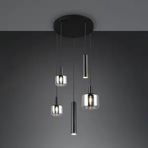 Comparateur de prix : TRIO MATARO - Hanglamp - Zwart mat - excl. 1x E27 4,9 W - Plafondbevestiging - In hoogte verstelbaar