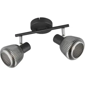 Comparateur de prix : TRIO TARIFA - Spot - Zwart mat - excl. 2x E14 4 W - Plafondbevestiging
