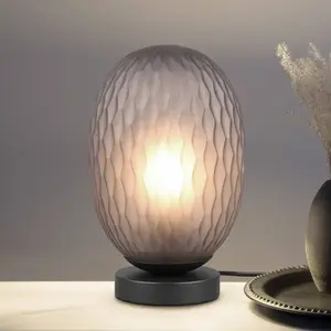 Lampe de table, facette, EXCL.1XE27, hauteur: 25,5CM, diam: 18CM Trio pas cher
