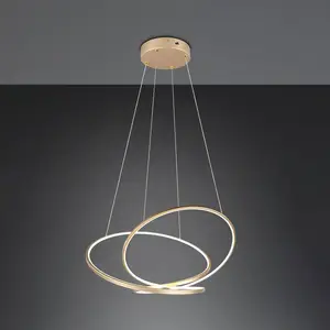 TRIO DARVIN - Hanglamp - Goud - incl. 1x SMD 52 W - Instelbare lichtkl... pas cher