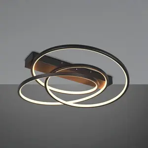 Comparateur de prix : TRIO DARVIN - Plafondlamp - Goud - incl. 1x SMD 34 W - Instelbare lichtkleur - Dimbaar met schakelaar - Plafondbevestiging - Niet geschikt voor externe dimmer - DIP - Schakelaar