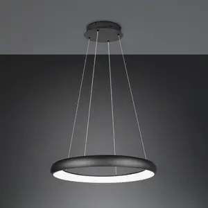 Trio Led hanglamp Cardona zwart - Ø 75cm - 349617532 pas cher