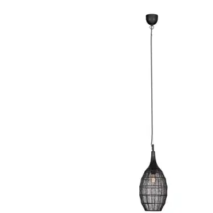 TRIO SORAYA - Hanglamp - Zwart mat - excl. 1x E27 4 W - Plafondbevestiging - In hoogte verstelbaar pas cher