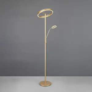 Trion LED Vloerlamp - 44.5W - Aanpasbare Kleur - Dimbaar - Goud - Metaal pas cher