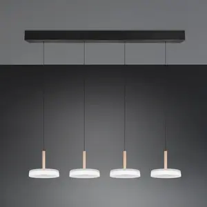 4-lichts led hanglamp Celeste wit glas - 354910465 pas cher