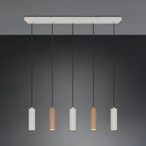 TRIO SOKA - Hanglamp - Mokka - excl. 5x GU10 5 W - Plafondbevestiging - In hoogte verstelbaar